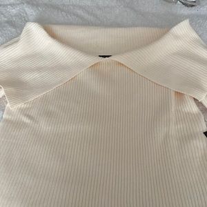 Eloquii Cream Ribbed Sweater